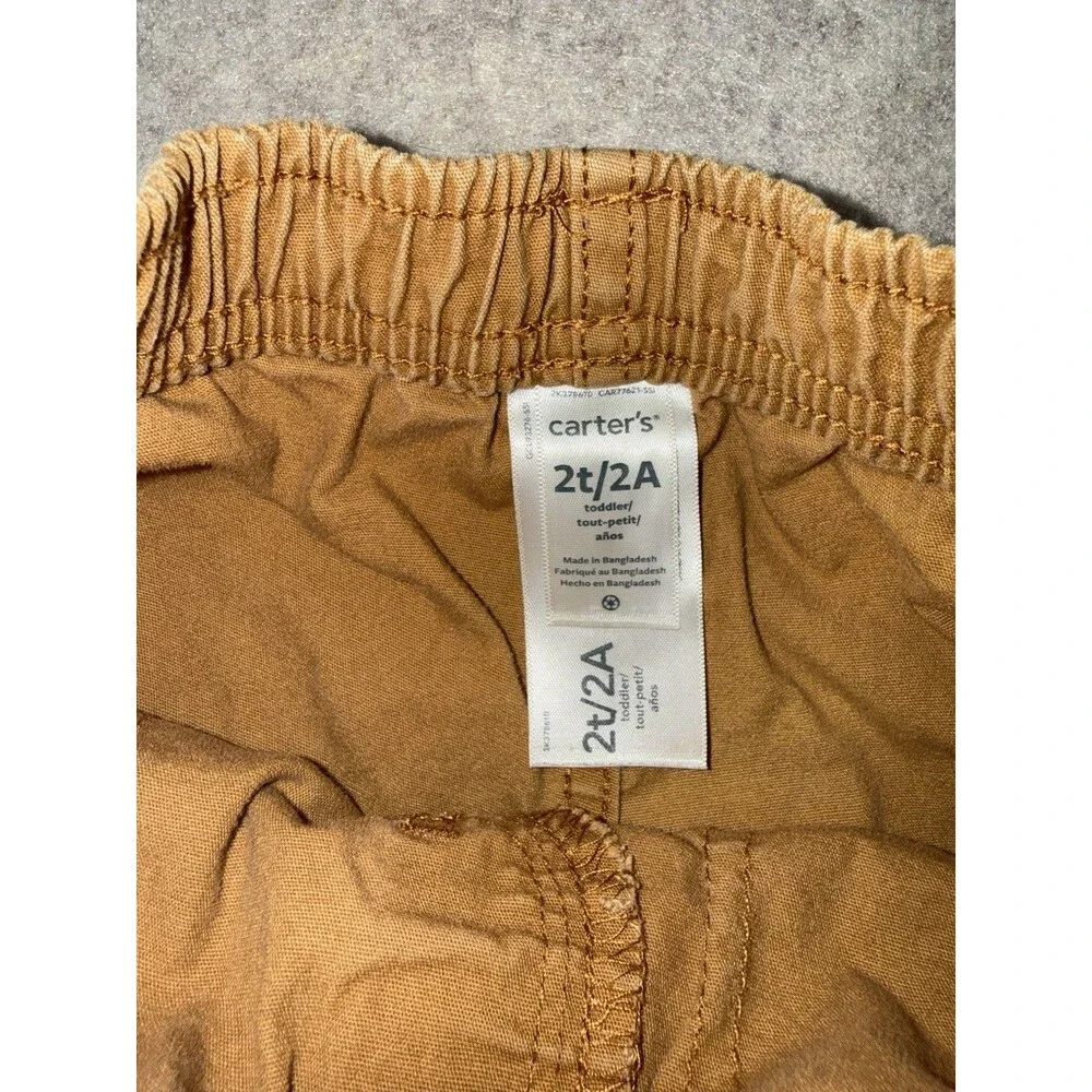 Carters Boys 2T Khaki Pull-on Shorts